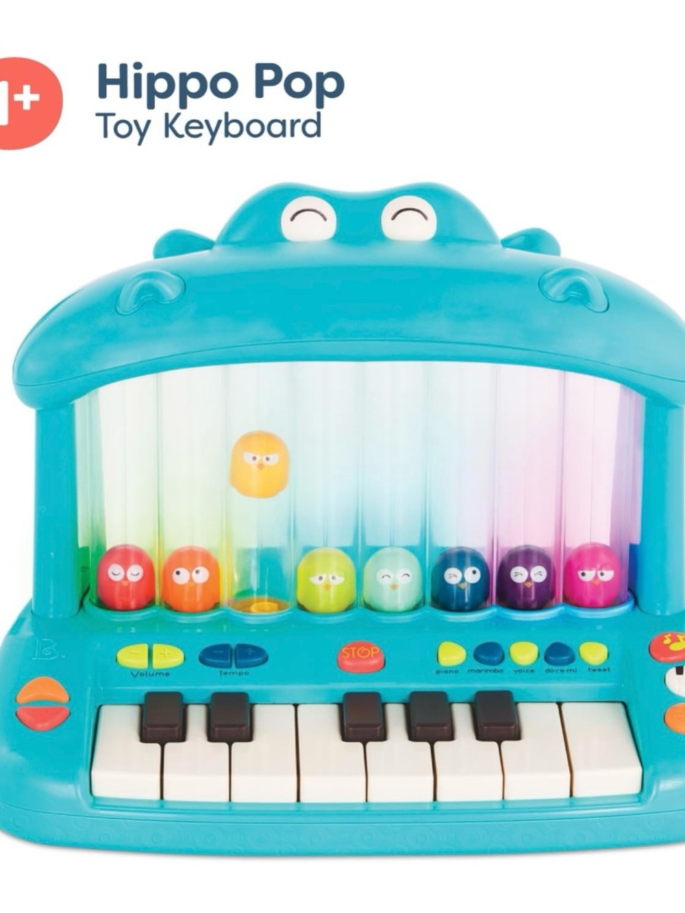 B. Toys hippo piano musical toy lights, sounds songs for baby & toddler - Picture 9 of 10